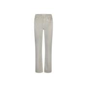 Fabienne Chapot Broderad Hjärta Straight Denim Byxor Gray, Dam