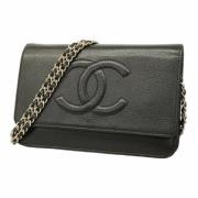 Chanel Vintage Pre-owned Laeder plnbcker Black, Dam