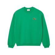 Lacoste Grön Oversized Krokodilbadge Sweatshirt Green, Herr