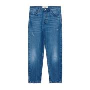 Ami Paris Blå Straight Jeans Tapered Fit Blue, Herr