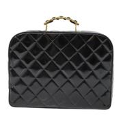 Chanel Vintage Pre-owned Laeder kuvertvskor Black, Unisex