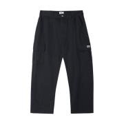 Obey Svarta Cargo Baggy Twill Byxor Black, Herr