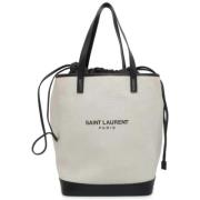 Saint Laurent Vintage Pre-owned Canvas totevskor White, Dam