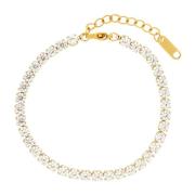 Dansk Copenhagen Kristallarmband 18K guldplätering Yellow, Dam