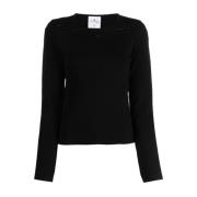 Courrèges Svart Milano Stickad Tröja Black, Dam