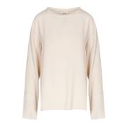 Ottod'Ame Crepeblus med rund halsringning Beige, Dam