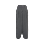 Closed Flannel Stretch Pants 'Wendlyn' Gray, Dam