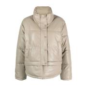 Dkny Beige Puffer & Down Jacket Beige, Dam