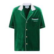 Casablanca Velour Skjorta för Män Green, Herr