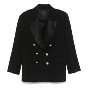 Pinko Casual Svart Blazer Black, Dam