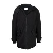 Calvin Klein Jeans Svart Sherpa Fodrad Lång Parka Jacka Black, Herr