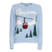 MC2 Saint Barth Courma Light Blue Print Stickat Blue, Dam