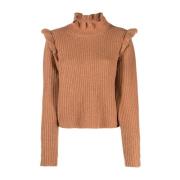 See by Chloé Brun Ull Turtleneck Sweater Brown, Dam