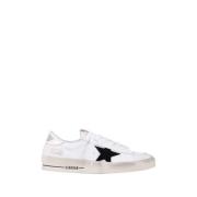 Golden Goose Blankt läderstjärnsneakers White, Herr