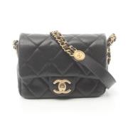 Chanel Vintage Pre-owned Laeder crossbodyvskor Black, Dam