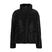 Calvin Klein Jeans Svart Vid Pufferjacka Black, Dam