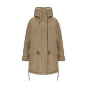 Duno Kamel Reversible Parka med Tekniska Tyger Brown, Dam