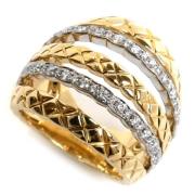 Chanel Vintage Pre-owned Metall ringar Yellow, Dam