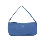 Prada Vintage Pre-owned Nylon prada-vskor Blue, Dam