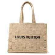 Louis Vuitton Vintage Pre-owned Raffia louis-vuitton-vskor Beige, Dam