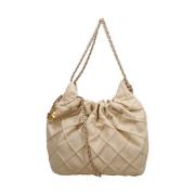 Tory Burch Vanilla Soft Serve Mini Hobo Väska Beige, Dam