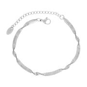 Dansk Copenhagen Vattentät Twisted Herringbone Armband Silver Gray, Da...