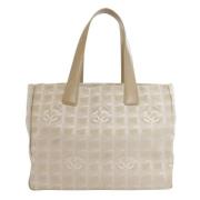 Chanel Vintage Pre-owned Tyg totevskor Beige, Dam