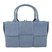 Bottega Veneta Vintage Pre-owned Tyg totevskor Blue, Dam