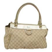 Gucci Vintage Pre-owned Canvas totevskor Beige, Dam