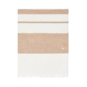 Max Mara Weekend Randig ullscarf med fjärilsdetalj Beige, Dam