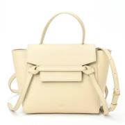 Celine Vintage Pre-owned Laeder axelremsvskor Beige, Dam