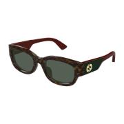 Gucci Stiliga solglasögon med Havana-ram Brown, Unisex