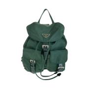 Prada Vintage Pre-owned Canvas ryggsckar Green, Dam