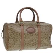 Celine Vintage Pre-owned Canvas handvskor Beige, Dam