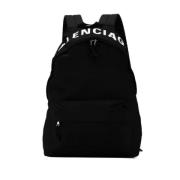 Balenciaga Vintage Pre-owned Canvas ryggsckar Black, Dam