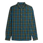 Fred Perry Tartan Twill Skjorta med Klassisk Krage Multicolor, Herr