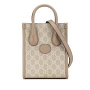 Gucci Vintage Pre-owned Canvas handvskor Beige, Dam