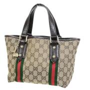 Gucci Vintage Pre-owned Canvas totevskor Beige, Dam