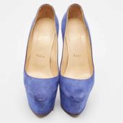 Christian Louboutin Pre-owned Pre-owned Mocka klackskor Blue, Dam