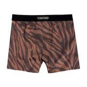 Tom Ford Silkeboxer med Logotyptryck Brown, Herr