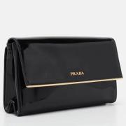 Prada Vintage Pre-owned Tyg kuvertvskor Black, Dam