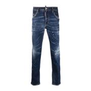 Dsquared2 Blå Skinny Jeans med 5 Fickor Blue, Herr