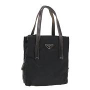 Prada Vintage Pre-owned Nylon handvskor Black, Dam