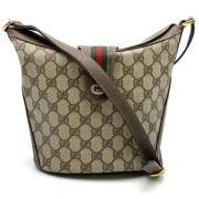 Gucci Vintage Pre-owned Canvas axelremsvskor Brown, Dam