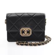 Chanel Vintage Pre-owned Laeder crossbodyvskor Black, Dam