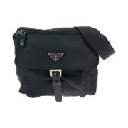 Prada Vintage Pre-owned Canvas crossbodyvskor Black, Dam