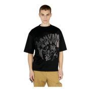 Lanvin Logo Print Bomull T-shirt Black, Herr