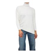 Armani Exchange Vit Pullover Tröja Stilren Mode White, Dam