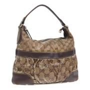 Gucci Vintage Pre-owned Belagd canvas gucci-vskor Beige, Dam