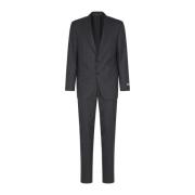 Canali Eleganta Klänningar med Foder Gray, Herr